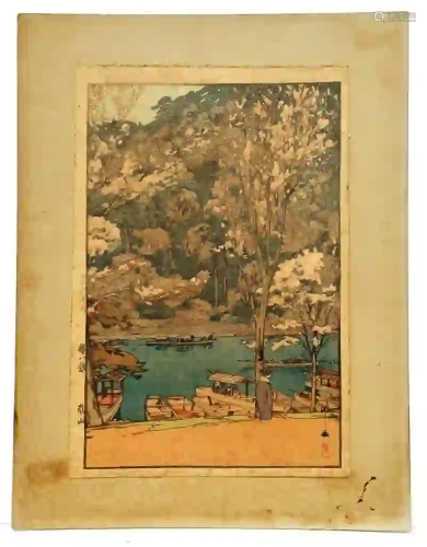 Arashiyama Hiroshi Yoshida Original Woodblock Print