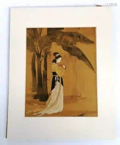 Terasaki Kogyo Chinese Beauty Japanese Woodblock Print