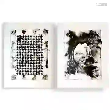 Guillermo Kuitca L'Encyclopedie Diptych Lithograph