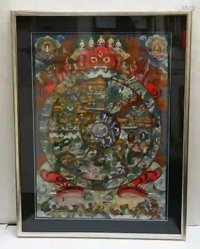 Tibetan Thangka Buddhist Fabric Painting