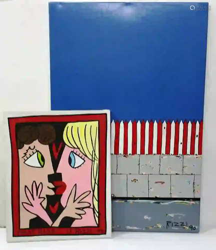 Lot 2 James Rizzi Street 1990 Figures First Kiss 1992