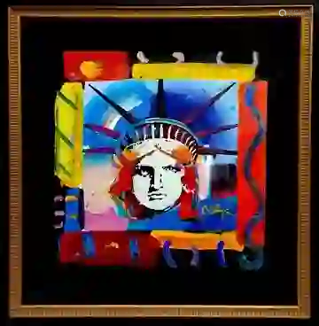 Peter Max Liberty Suite Panel A #24 A/S/P Painted Print