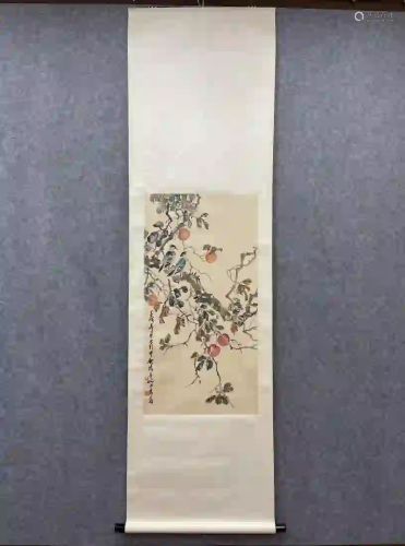A PAINTING OF BIRDS ON TREE BRANCH, GAO QIFENG