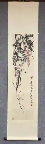 A PAINTING OF BEE AND FLOWER, QI BAISHI