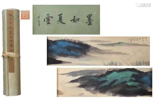 A CHINESE HANDSCROLL PAINTING, CHANG DAI-CHIEN.