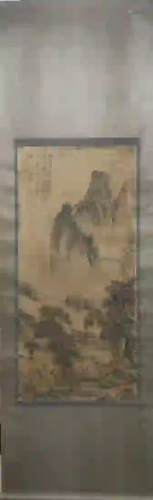 A PAINTING OF PEOPLE AND MOUNTAIN, TANG YIN