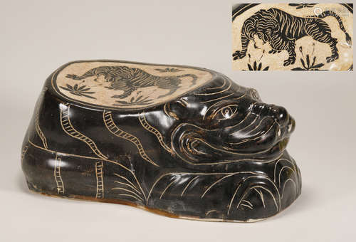 Jin Dynasty - Cizhou Ware Tiger Pillow