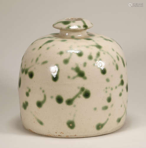 Song Dynasty - Cizhou Ware with Green Dots Jar