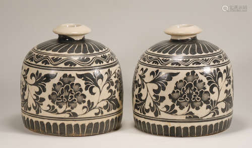 Song Dynasty - Pair of Cizhou Ware Jar