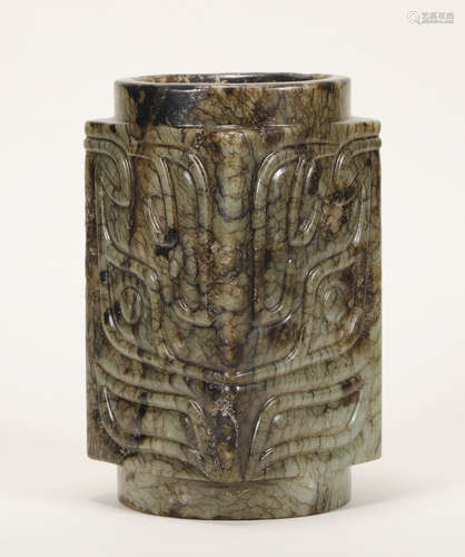 Shang Dynasty - Beast Pattern Jade Vessel