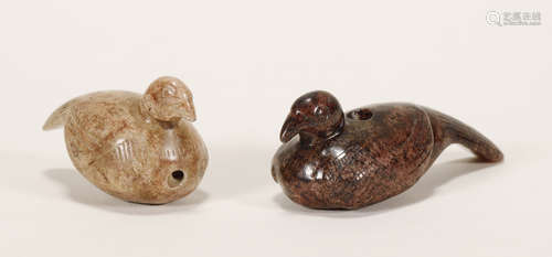 Han Dynasty - Pair of Jade Birds