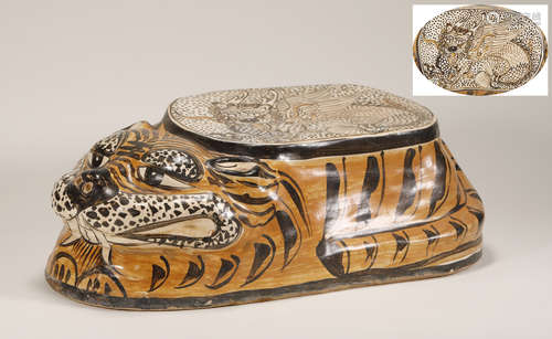 Jin Dynasty - Cizhou Ware Tiger Pillow