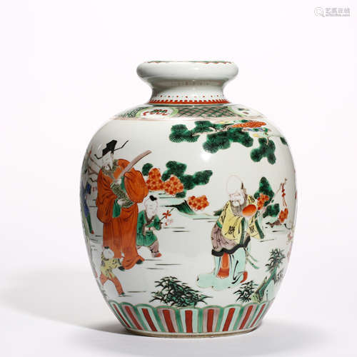 FAMILLE ROSE JAR, QING DYNASTY, CHINA