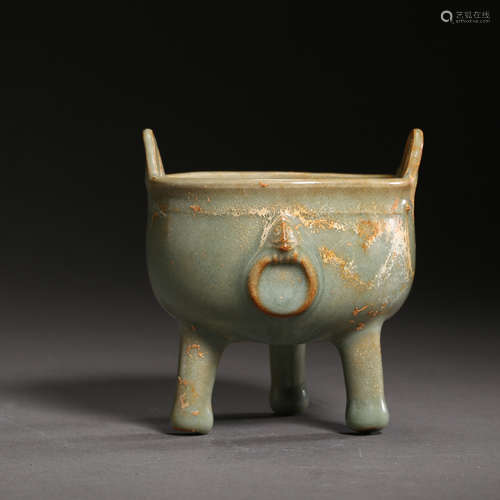 CELADON THREE-LEGGED STOVE, CHINA