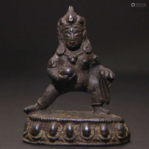 A Bronze Statue of The Black Fortune God
