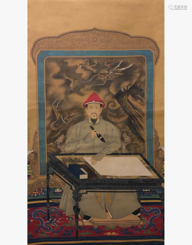 A Chinese Emperor Painting, Lang Shining Mark