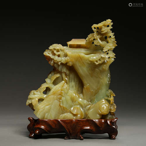 TOPAZ MOUNTAIN VIEW DECORATION, MING DYNASTY, CHINA