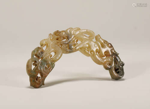 Han Dynasty - Dragon and Phoenix Jade Ornament