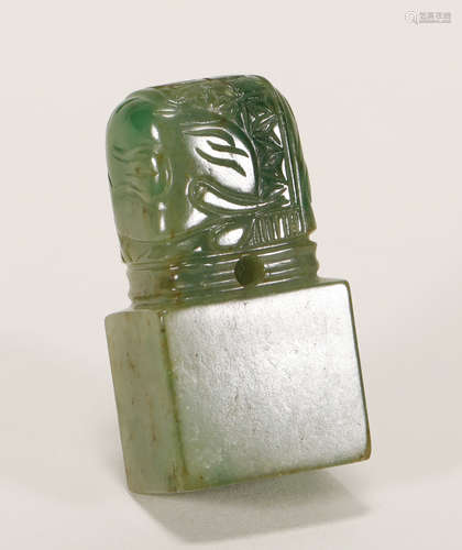 Qing Dynasty - Jadeite Seal