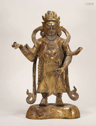 Ming Dynasty - Gilt God Statue