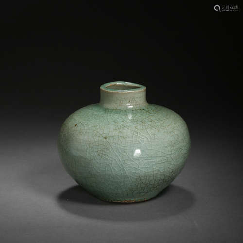 CELADON SMALL JAR, CHINA