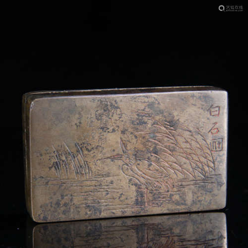 A Bronze Ink Box