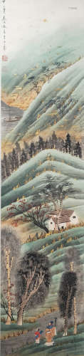 A Chinese Landscape Hanging Scroll Painting, Zhang Daqian Mark