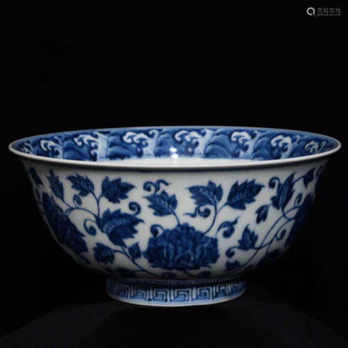 A Blue and White Flower Porcelain Bowl