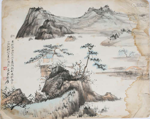 A Chinese Painting, Zhang daqian Mark