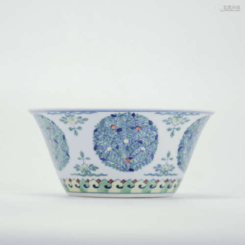 A Doucai Flower Porcelain Bowl