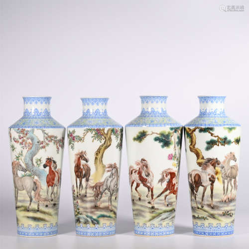 Qing Dynasty Qianlong famille rose vase