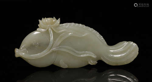 Qing Dynasty - Hetian Jade Fish