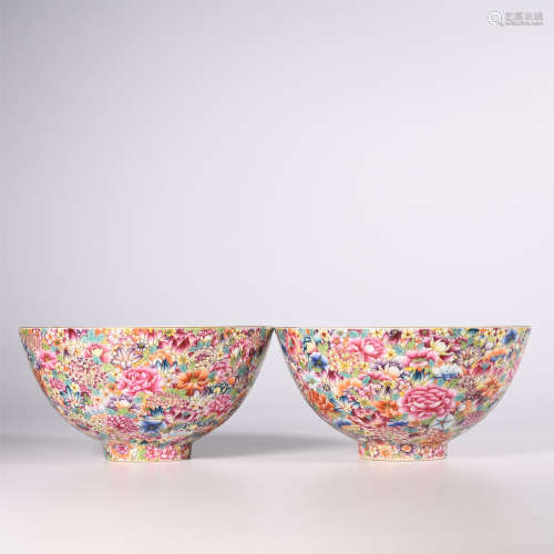 A Hundred-Flower Bowl, Qianlong Period, Qing Dynasty