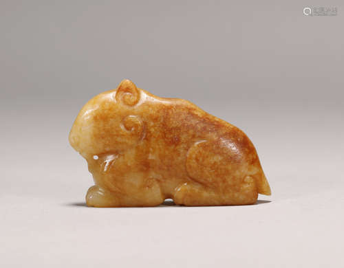 Yuan Dynasty -  Hetian Jade Beast