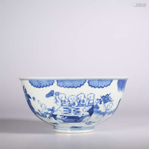 Qing Dynasty Qianlong Blue and White Bowl