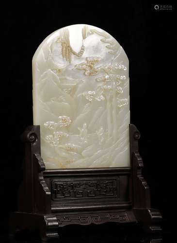 Qing Dynasty - Hetian Jade Plaque