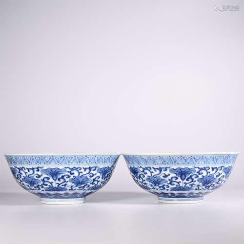 Qing Daoguang Blue and White Flower Bowl