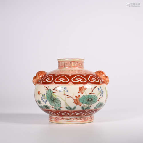 Qing Dynasty Qianlong Famille Rose Small Jar