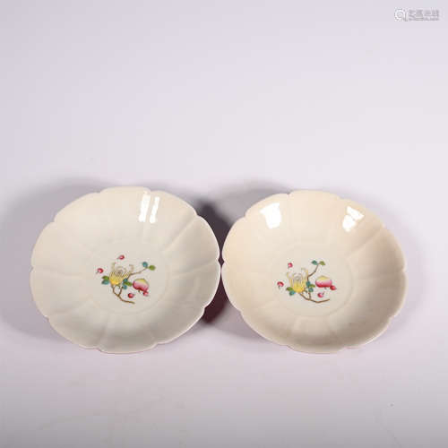 Qing yongzheng famille rose sunflower plate