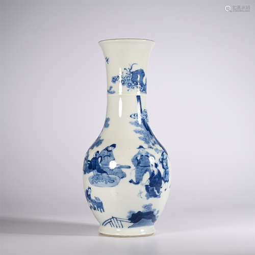 Qing Dynasty Kangxi blue and white vase