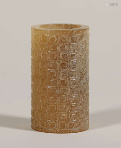 Warring State - Patterned Jade Tube