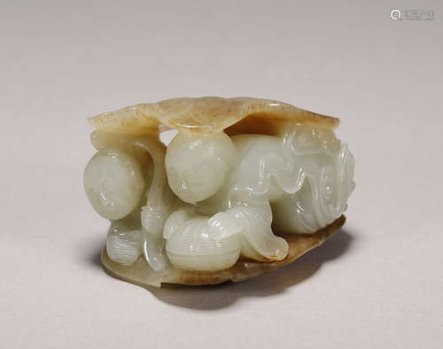 Qing Dynasty - Hetian Jade Ornament