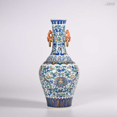 Qing pastel amphora