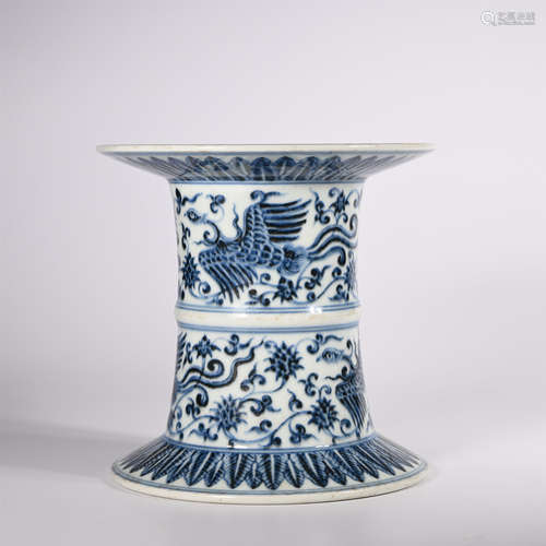 Qing Dynasty Blue and White Flower Goblets