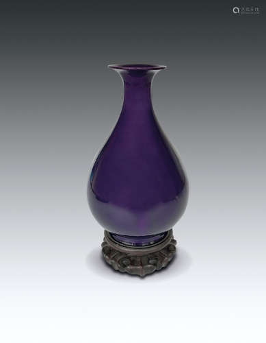 18世纪茄皮紫玉壶春瓶