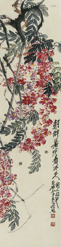 齐良已（1923-1988） 紫藤蜜蜂