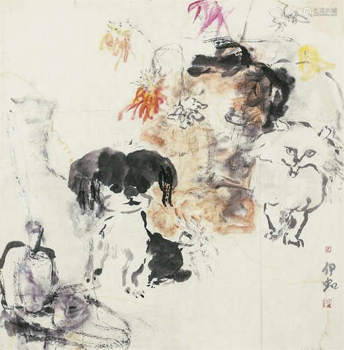 汪伊虹（b.1941） 猫狗