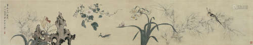 谢稚柳（1910-1997） 花鸟手卷