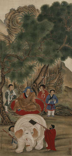 丁观鹏（1736-1795） 洗象图
