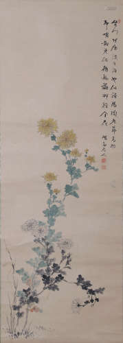 佚名（鸿岛老人） 花卉 纸本立轴